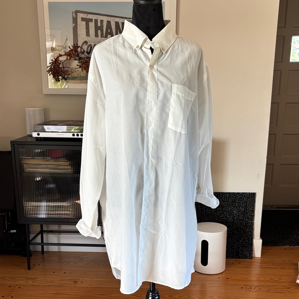 Elegant White Button Down Long Beach Shirt for Women